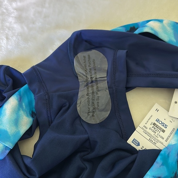 Blue Swim Shorts with Tie-Dye Waistband - Picture 8 of 8